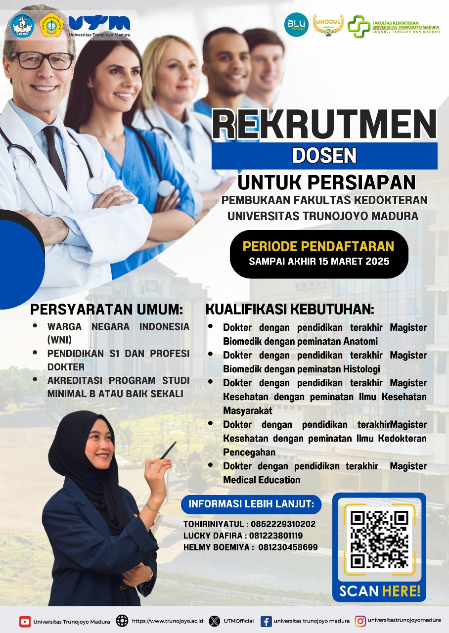 Kesempatan Berkarier sebagai Dosen di Fakultas Kedokteran Universitas Trunojoyo Madura