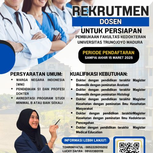 Kesempatan Berkarier sebagai Dosen di Fakultas Kedokteran Universitas Trunojoyo Madura