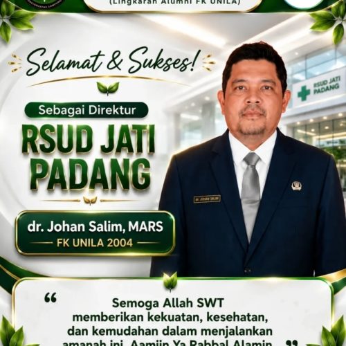 Alumni FK Unila Dipercaya Memimpin RSUD Jati Padang